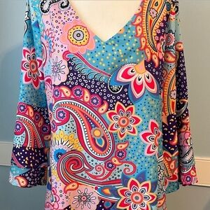 Colorful Paisley Dress-New